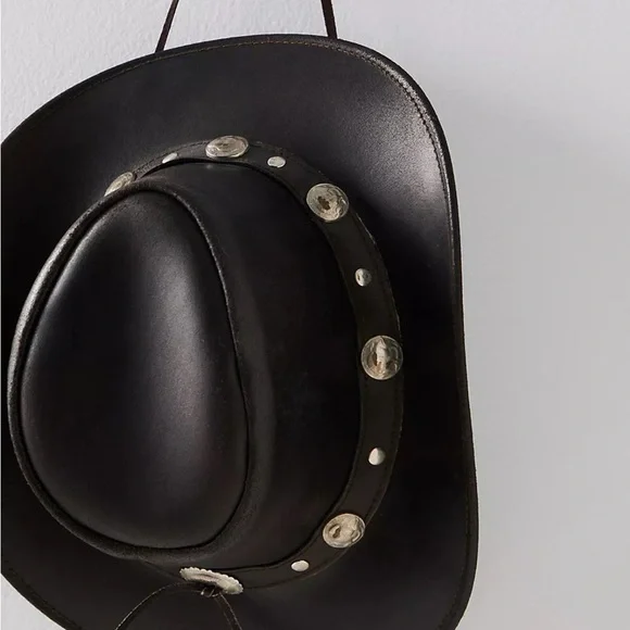 Free People X Understated Leather Gold Coast Hat Cowboy Hat O/S New - Picture 5 of 12